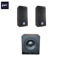 Sistema de Sonido Activo 2.1, Conjunto Completo PA, Altavoz de Rango Completo Doble de 5 Pulgadas, Subwoofer Activo Individual de 12 Pulgadas, 1200W, Madera