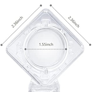 Présentoir à pièces de monnaie en acrylique, boîte de présentation à plusieurs niveaux, transparente, couleur et taille personnalisables, double face, logo personnalisé, Amérique - Product Image 4