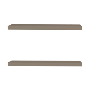 Iva <b>Floating</b> Shelf In Melamine Taupe X2 <b>Wall</b> Display <b>Shelves</b> - Product Image 6
