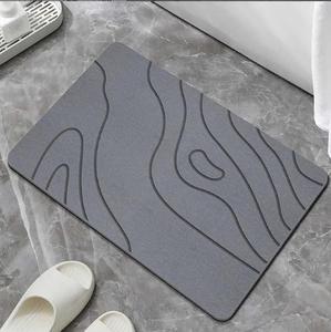 Ensemble de tapis de bain et <span class=keywords><strong>rideau</strong></span> de douche FIGOO en terre de diatomée, respectueux de la peau, avec dos en caoutchouc - Product Image 5
