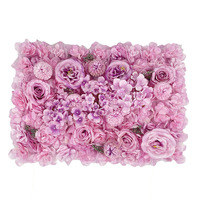 Mur de fleurs artificielles réalistes en soie pour décorations de mariage, arrangements floraux, vitrines de centres commerciaux : pivoine, hortensia, rose