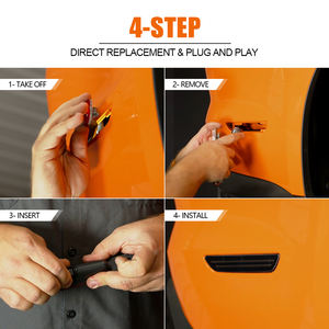 포드 머스탱 2015-2023년형 호환 차량용 RGB LED 후면 사이드 마커 라이트 액세서리 2Pcs, 방향 지시등 도매 FR3Z-15A201-A - Product Image 4