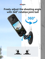 AMagisn Base de montage flexible réglable pour Insta360/DJI/GoPro 1 pouce Base adhésive lavable et réutilisable pour caméra d'action