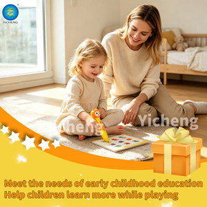 Stylo de <span class=keywords><strong>lecture</strong></span> interactif pour enfants avec cartes flash éducatives, jouet en plastique pour l'apprentissage précoce avec fonction tactile, son et lumière pour les tout-petits - Product Image 6