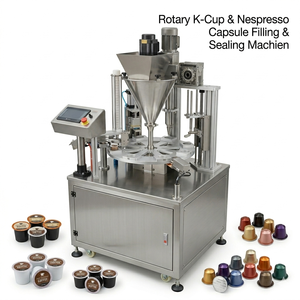 Remplisseur et scelleur rotatif de capsules de café avec purge d'azote pour des dosettes de café fraîches - Product Image 1