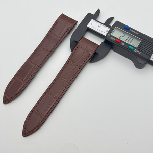 Bracelet de montre en cuir léger 21 mm pour homme, marron, noir, bleu, vert, orange, avec boucle ardillon, pour montres automatiques et à <span class=keywords><strong>quartz</strong></span> de marques de luxe - Product Image 5