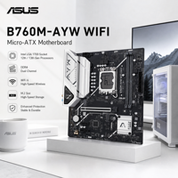 Carte mère ASUS B760M-AYW WIFI LGA 1200 DDR5 Micro-ATX 2x M.2 PCIe 4.0 WiFi 6 2.5G LAN pour les constructeurs de PC de jeu en stock
