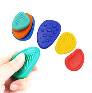Jouets sensoriels en silicone, pierres douces pour enfants, jouets anti-stress, jouets éducatifs, pierres tactiles, 5 à 7 ans, unisexe - Product Image 1