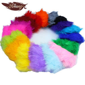 Fukang Bianco Guarnizione Della Piuma Marabù Della Piuma Taglio Turchia Piuma Taglio Borsa e Panno di Decorazione - Product Image 3