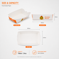 Boîte en papier personnalisée pour poulet frit, hamburgers, frites et autres snacks rapides – Emballage alimentaire rapide