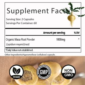 Complément de racine de maca - Soutient l'énergie, l'endurance, la concentration et l'humeur pour les femmes et les hommes, soutient la santé masculine, végétalien, sans OGM, sans gluten, OEM - Product Image 2