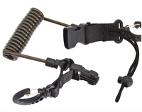 Cordon de sécurité rétractable BCD pour la plongée, en TPU, avec ressort anti-perte pour appareil photo, boucle à déconnexion rapide, accessoire pour sports nautiques