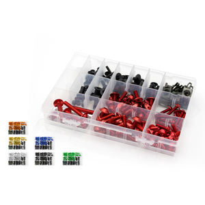 Kit de boulons de carénage de moto 193 pièces vis de pare-brise attaches colorées boulons écrous Clips pour DL650 R3 R6 Versys <span class=keywords><strong>1000</strong></span> <span class=keywords><strong>ZX10R</strong></span> - Product Image 5