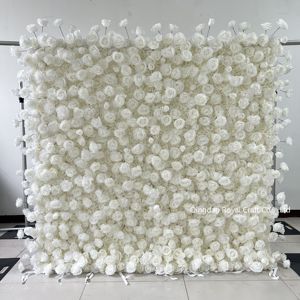 Tissu rose personnalisé enrouler fleur artificielle <span class=keywords><strong>mur</strong></span> accrocher plantes vertes <span class=keywords><strong>mur</strong></span> mariage toile de fond décor événement fête accessoires - Product Image 2