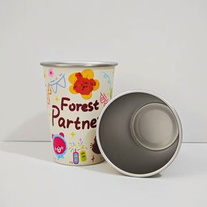 Tasse à bière, thé ou café en acier inoxydable 304 à simple paroi pour camping et pique-nique en extérieur - Product Image 1