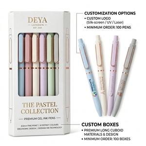 Penna Gel Personalizzata con Logo Colori Morandi Punta Bullet 0.5 mm Refill in Metallo Penna Pubblicitaria in Plastica Nera per Firma Articoli di Cancelleria Personalizzabili - Product Image 6
