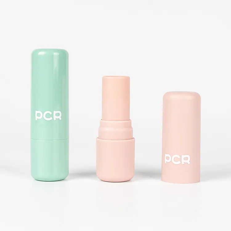 カスタム持続可能な新しい化粧品プラスチックPCRメイクアップリップスティックリップスティックチューブ包装メーカー