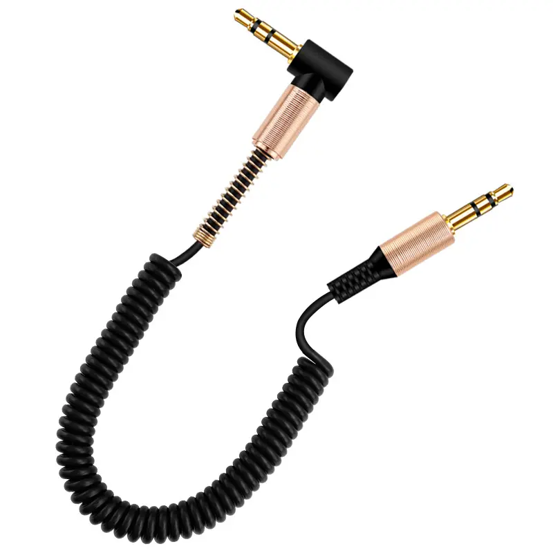 Cabo de áudio aux 3.5mm, cabo de entrada de áudio de 3.5mm, macho para macho, cabo de carro, fone de ouvido