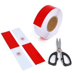 Free Sample Hot Sale 2 Inch Wide Dark Red Radium Tape Rectangle Safety Dot C2 Reflective Tape For Trailers