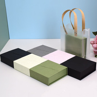 Boîte cadeau à double ouverture pour bijoux avec éponge pour bracelets, pendentifs, bagues, colliers, broches et boucles d'oreilles, boîte de rangement magnétique pour cadeaux