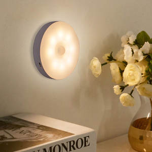 Luci del sensore di movimento luce notturna lampada a LED luci induttore ricaricabili USB per scale da cucina corridoio armadio camera da letto - Product Image 6
