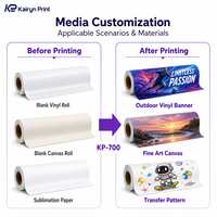 Impresora Eco Solvente XP600 de 70cm, Impresora de Rollo a Rollo de Alta Velocidad para Impresión de Banners, Vinilos, Papel Tapiz, Lienzos y Sublimación