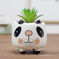 Pot de fleurs en céramique mignon en forme d'animal, vase, jardinière, ornements de bureau, décoration intérieure, pot de jardin, pot pour plantes succulentes