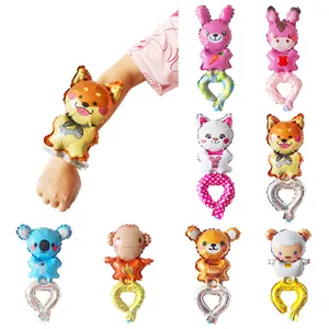 Birthday Party Decoration Baby Shower Kids Toys Cartoon Animal Wrist Balloons Rabbit Sheep Monkey Hand Wearing Party Balloon