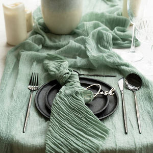 Chemin de table en lin de luxe vintage, dentelle tissée ronde pour les mariages chics et les repas à la maison, impression de Noël pour une utilisation élégante - Product Image 6