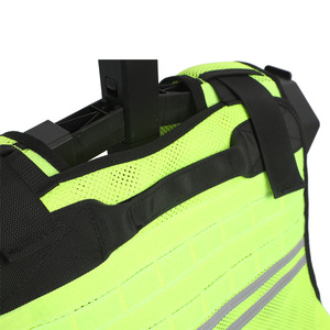 Gilet de sécurité réfléchissant vert fluorescent en nylon imperméable multi-poches pour la protection des agents de sécurité - Product Image 5