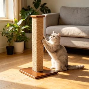 Tiragraffi per Gatti in Sisal Personalizzato, Moderno ed Ecologico, con Base in Legno Robusta per Arredamento Interno e Addestramento Gattini - Product Image 4