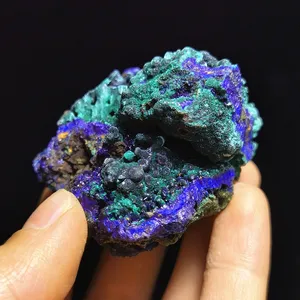 Wholesale natural quartz crystal blue azurite mineral specimens