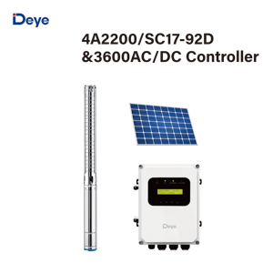Bomba Sumergible Solar para Pozos Profundos 4A2200 SC17 92D 3600W con Controlador Híbrido AC para Riego Agrícola 4A2200/SC17-92D & D - Product Image 3