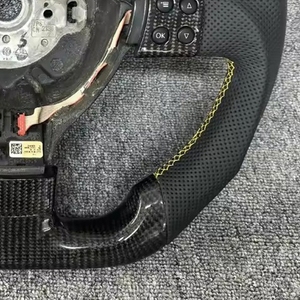 Volante con Luces LED de Cambio para Volkswagen VW <span class=keywords><strong>Golf</strong></span> 5 Jetta Mk5 Gti <span class=keywords><strong>Golf</strong></span> Jetta R Line, Volante de Fibra de Carbono con Alcántara - Product Image 4