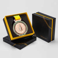 Médaille de musculation de course sportive Médaille de dynamophilie d'escrime de natation personnalisée en boîte