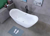 Baignoire de luxe autoportante en acrylique, pour petite salle de bain, à quartz noir, coin en cristal, prix