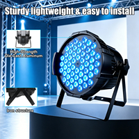 Projecteur LED professionnel 54x3W RGB 3-en-1 DMX512 pour scène, lumière de lavage IP20 RGBWAUV B22 E27 pour concert, discothèque, DJ, mariage, club, fête