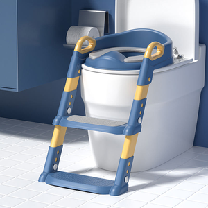 Siège de toilette pour enfants, garçons et filles, avec marchepied pliable et coussin, <span class=keywords><strong>pot</strong></span> d'apprentissage pour bébés, <span class=keywords><strong>urinoir</strong></span> domestique réglable pour enfants - Product Image 1