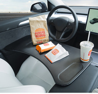 Plateau de siège de voiture - Table pliable pour volant de voiture, plateau alimentaire en carton pour voiture, plateau multifonction compatible avec Tesla Model 3 Y