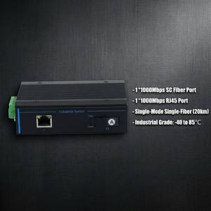 Convertisseur de média Ethernet BiDi industriel 1G SC à fibre unique, convertisseur RJ45 vers fibre optique, commutateur réseau sur rail DIN - Product Image 5
