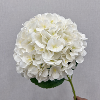 Bunga Hydrangea Mutiara Prancis Tangkai Tunggal Buatan untuk Dekorasi Pernikahan, Rumah, dan Acara