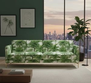 Tela Decorativa para Tapicería con Estampado Botánico de Palmeras, por Metro, Textil de Alta Calidad con Hojas Tropicales para Muebles y Decoración del Hogar - Product Image 1