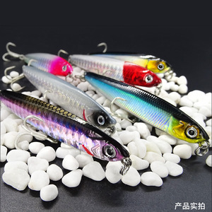 Leurre Crayon Coulant 10g 14g 18g 24g, Appât Dur à Longue Portée avec Fente de Sang, Hameçon Triple, Yeux 3D, Réfléchissant Laser, pour Eau Douce et Salée - Product Image 2