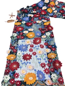 Thêu vải mẫu máy thêu hoa tươi sáng hoa vải tuyn ren vải với <span class=keywords><strong>sequin</strong></span> và hạt - Product Image 2