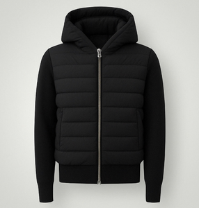 TN giacca ibrida da <span class=keywords><strong>uomo</strong></span> Slim Fit con Zip per la primavera autunno calda imbottita e con maniche in <span class=keywords><strong>lana</strong></span> imbottite - Product Image 2