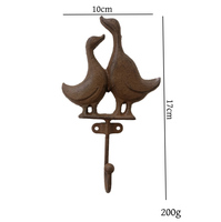 Crochets en fonte de fer forgé en forme de canard, créatifs et mignons, porte-manteaux robustes et durables pour maisons, jardins, hôtels, patios