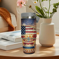 Gobelet isotherme personnalisé en acier inoxydable, 250e anniversaire, écologique, durable, 30 oz, design imprimé UV, livraison gratuite aux États-Unis, en stock