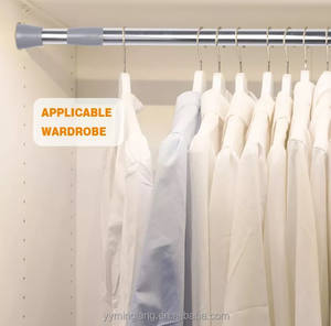 Séchoir à vêtements télescopique épaissi sans perçage, support de garde-robe de style nordique, tringle à rideau de douche de salle de bain - Product Image 5