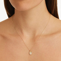 Colliers en or 18 carats avec lotus et diamants de laboratoire, pendentifs en argent sterling 925, colliers de mode personnalisés, colliers de mode
