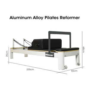Reformer de <span class=keywords><strong>Pilates</strong></span> Commercial Portable Multifonctionnel en Alliage d'Aluminium Blanc et Noir, Durable, Écologique et Sain pour Studio et <span class=keywords><strong>Gym</strong></span> - Product Image 3
